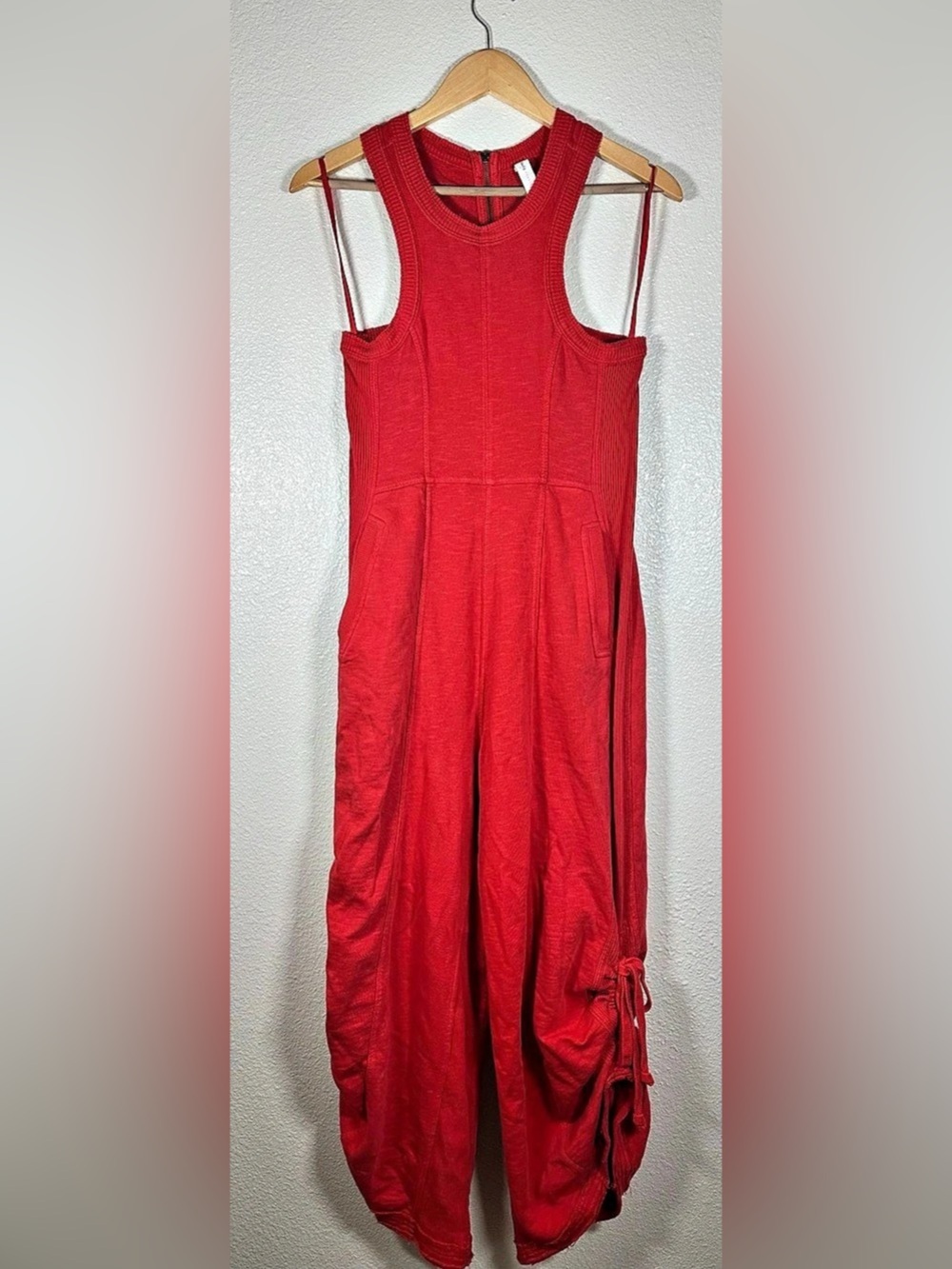 Anthropologie Daily Practice Red Wide Leg Jumpsuit Size XXS - Picture 6 of 12